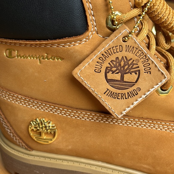 RARE Timberland X Champion Premium 6 inch Shearling Boots NIB - Picture 6 of 10